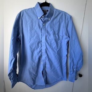 Lands’ End Men’s Blue Oxford Button-Down Shirt | Traditional Fit | Size M
